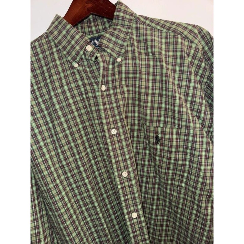 Men’s Plaid Ralph Lauren ‘Big Shirt’ Button Down-Size Large